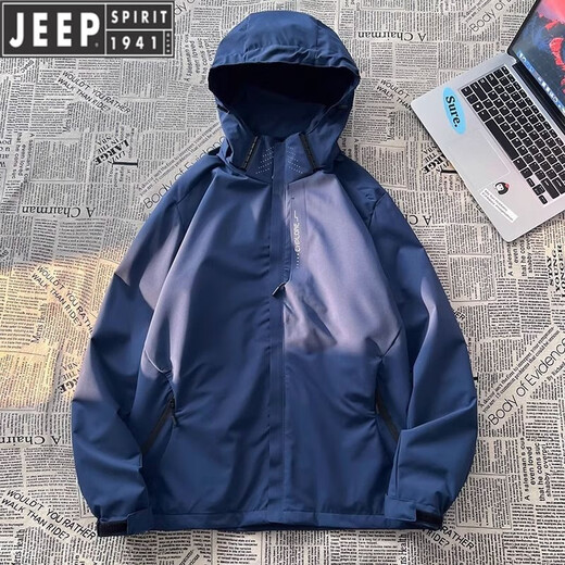 JEEP SPIRIT吉普国际品牌2025秋冬季情侣户外三合一外套软壳衣爬山防风登山服 6628黑色【男款】 L