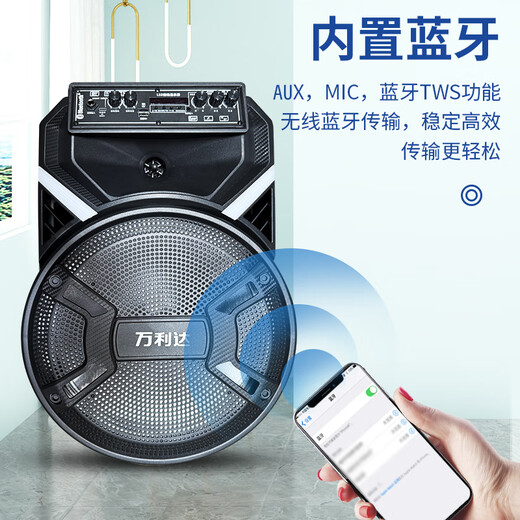 Malata (Malata) M+9401 outdoor performance trolley speaker electric acoustic guitar folk singing instrument speaker square dance street audio subwoofer 12 inches without microphone