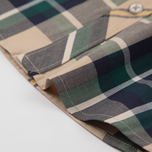 HAZZYS brand boys' shirt autumn new temperament lapel gentleman style long-sleeved top warm khaki regular 155