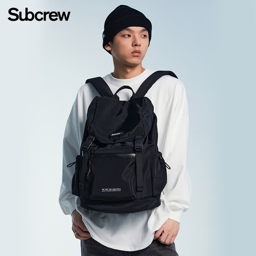Subcrew Trendy High School College Student Schoolbag Men Mochila Mochila casual de gran capacidad Viajes Mujeres negras