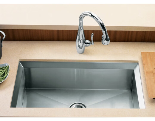 Kohler (KOHLER) 2025 new Kohler K-3880T-P-NA Paris single-slot under-counter kitchen sink (station-controlled easy cleaning drain 140 K-3880T-P-NA station-controlled drain