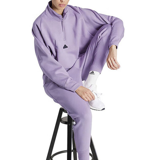 阿迪达斯（adidas）官方卫衣女装25春秋款Z.N.E运动服立领防风外套休闲半拉链套头衫 IS3899 2XL