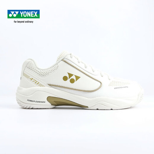 
YONEX New Badminton Shoes shb470 Comfortable Breathable Wear-resistant Anti-Slip Shoes YY Professional Sports Shoes Platinum New Model On-Selling SHB470 38 (240mm)