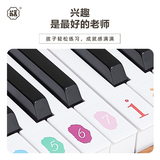 Kakafu Infant Children's Wood's Piano Toys 123 ans de Noël de Noël Musique de Noël des cadeaux adaptés à mars + bébé 25 clés CLÉSIQUE Black Desktop