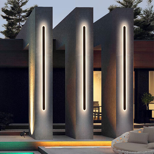 
Daguanyuan outdoor wall lights minimalist outdoor indoor long strip lights villa wall lights courtyard column exterior wall washing lights 9227-[Rainproof model] 9227-240cm-neutral