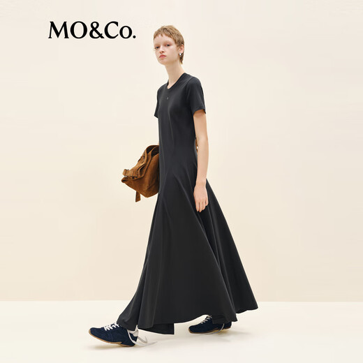 MO/Co.[active series] Dress 2025 autumn new product antibacterial anti-mites cotton deconstruction cut MBE3DRS001 steel gray M /165