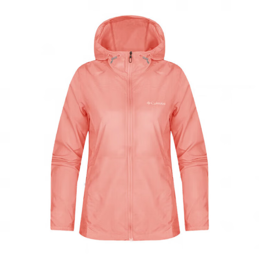 Columbia City Outdoor Series Solid Color Light Sports Loison Vers d'orage à capuche à capuche polyvalente Ultra Orange S