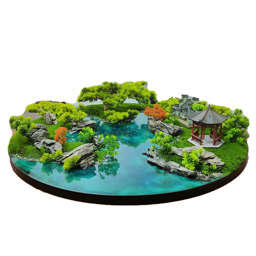 Dongluyu Hotel Hotel Dining Table Flower Vase Bonsai Round Table Turntable Decoration Crafts Garden Design Decoration 60 Ziyun Villa