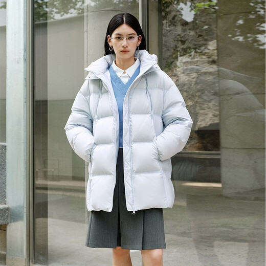 Islay пуховик женская зимняя мода средней длины с капюшоном утепленная теплая куртка Исландия синий S