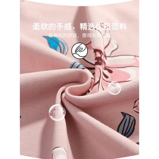 猫人（MiiOW）纯棉睡衣女夏款短袖七分裤开衫款妈妈大码休闲家居服女款2025新款 藕紫色NXF-9898女款开衫短袖 L [建议100--120斤]