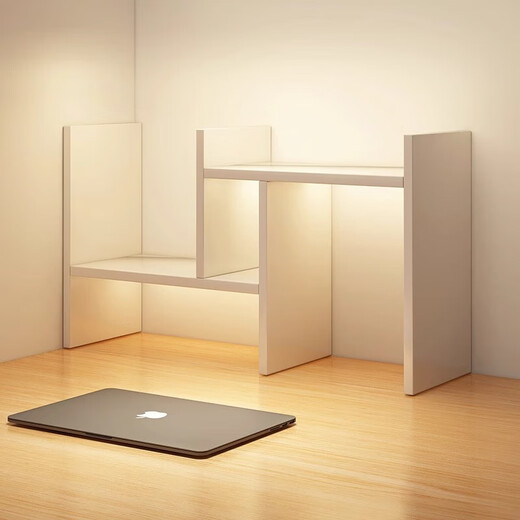 Desktop Bookshelf Desktop Storage Rack Desk Storage Rack Student Dormitory Storage Rack Desk Cosmetics Organizer Rack Retractable | Pastoral Oak Color 30-60cm