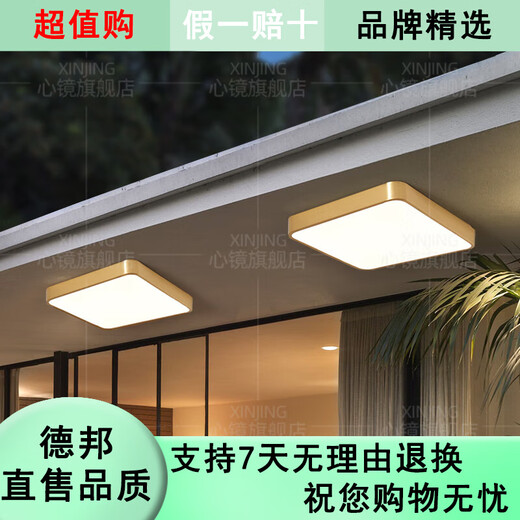 Herzspiegel Vollkupfer Decken Deckenleuchte Villa Gate Ultra-dünn vordere leichte Außengangsbalkon Lampe Moskito-vorgeschützt