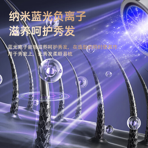 Jinghuang German quality hair dryer household negative ions will not damage your hair, high power for hair salons and barber shops, high-power hair dryer for hair care, hot and cold wind, silent styling, powerful and quick-drying, 500 million negative ions, 38,000 strong wind power + three-piece set, 10-year warranty, Black Warrior Yuandian 14-16 Jinghuang