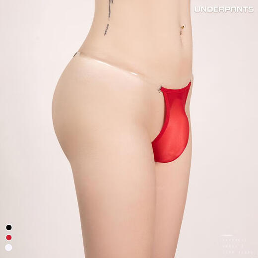 Tianmiaomiao Men's Thong Transparent Belt One-Point Sexy Underwear Couple's Stimulating Men's Wear Dark Gray One Size