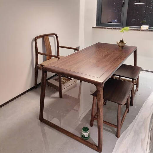 Mesa de té de Yonghuan Combinación Mesa de té Color Mesa de té Mesa de té simple + Silla maestra + Taburete de 4 meses + Tea Side Table 14068cm