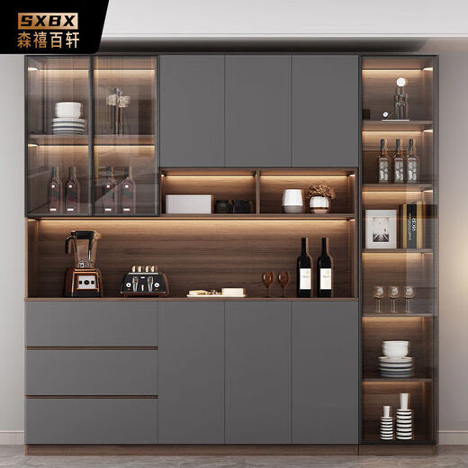 Yu Mengxindi sideboard integrated with high wall cabinets, light luxury home living room wine cabinets, dining room tea cabinets, kitchen storage sideboards, style 15280 long delivery to home + installation