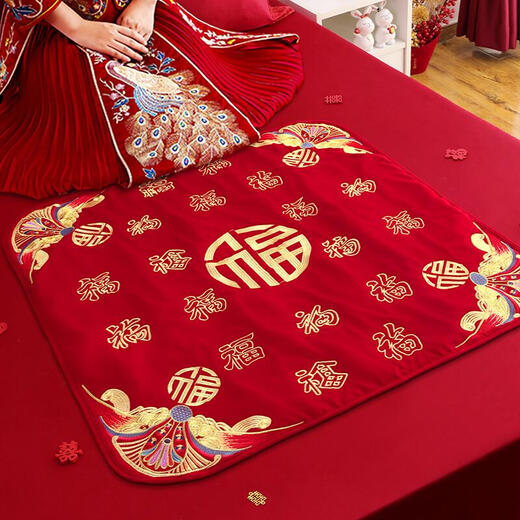
Three-equivalent tiger red festive embroidery, Baifu is made by the bride, a blessing mat, a wedding mat, a woman is getting married, a wedding preparation product, a gold-edged mat, a gold-edged embroidery, a gold-edged embroidery, 9898c