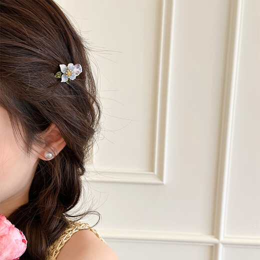 Chimera (CHIMERA) Starry Sky Flower Language Gentle Flower Side Bangs Clip Broken Hair Mouth Clip Hairpin Women's Headwear Girl Birthday Gift