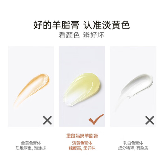 Kangaroo Mother Lamb Fat Cream Nipple Cream for Pregnant Women Special Prevention of Cracked Nipple Cream Body Soothing and Repairing Lanolin Skin Care Products [Four Seasons Wide Mouth] Lanolin Repair Cream 28g