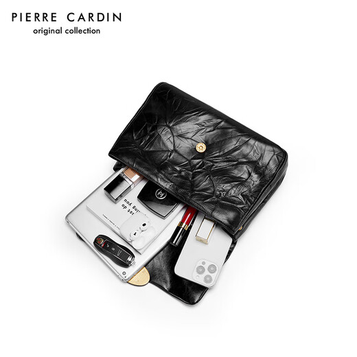 Pier Cardin's hand-grabbing patterned head-layer cowhide bag one-shoulder crossbody bag women's 2025 women's bag Teacher's Day gift