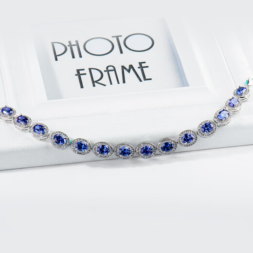 DL 1998 Fat Donglai same style sapphire bracelet for women s925 silver new style elegant versatile pavé blue zircon tanzanite 925 silver bracelet 17-20 cm adjustable