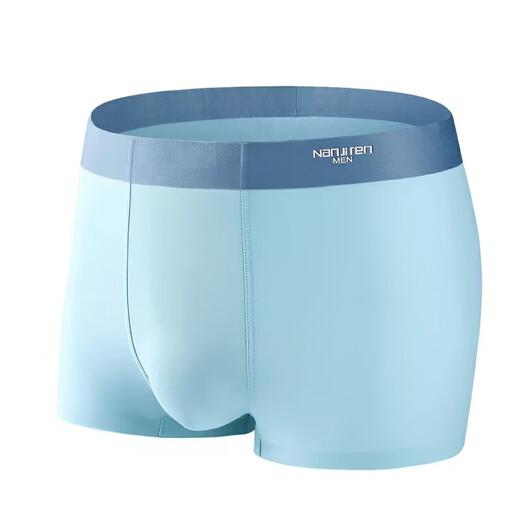 Nanjiren Herrenunterwäsche Herren -Eis Silk -Boxer -Shorts 5A -Grad großer Größe Traaceless dünner Nacktboxhose (Signal) 9905 ICE Seiden 5a Innerer Schritt 4 Streifen L.