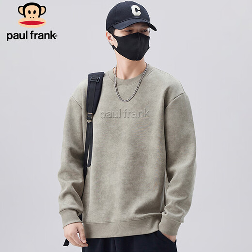 Paul Frank sweatshirt men's high-end spring and autumn trendy brand jacket men's bottoming shirt long-sleeved T-shirt men's top