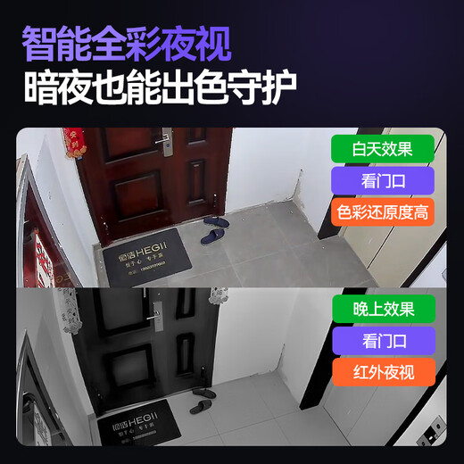 神眸免插电摄像头家门口无线监控器国家补贴高清室内外用磁吸免打孔手机远程看护智能夜视低功耗长待机