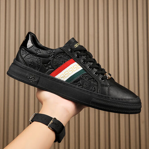 
Yuanle autumn Korean version soft sole breathable leather versatile trendy shoes for men fashion spring trendy sports shoes Reddy Pole M9922 white and green 44 Reddy Pole 44