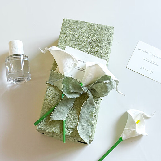 DOROCH gift wrapping paper with ribbon calla lily cigarette box birthday gift handmade DIY Valentine's Day gift wrapping paper