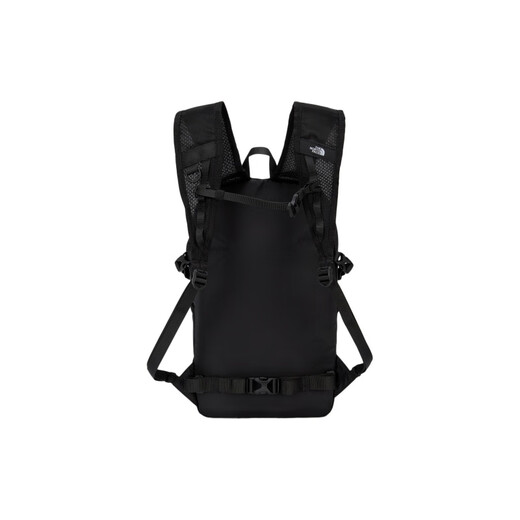北面（The North Face）12L纯色Logo徽标拉链开合尼龙背包双肩包常规男女同款情侣款黑色 黑色