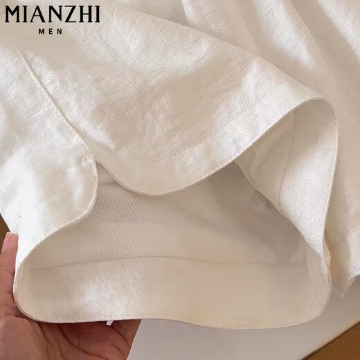 
Cotton-made ice silk slit high waist wide-leg casual shorts for women's summer thin style 2025 new small slim sports pants 680 white [high quality 21.5] L 110-125Jin [Jin equals 0.5 kg]