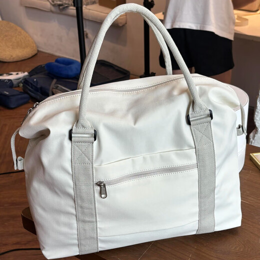 Bo Naling travel bag large capacity short-distance travel storage bag 2025 new boarding bag portable shoulder luggage bag maternity bag travel bag - warm beige without pendant