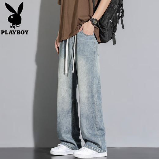 Playboy-Jeans für Herren Sommer dünne 2025 neue amerikanische Hosen mit geradlinigen Beinen lockere Beine lose Männerhosen 693 Nostalgic Thin S 90-105jin [Jin entspricht 0,5 kg]