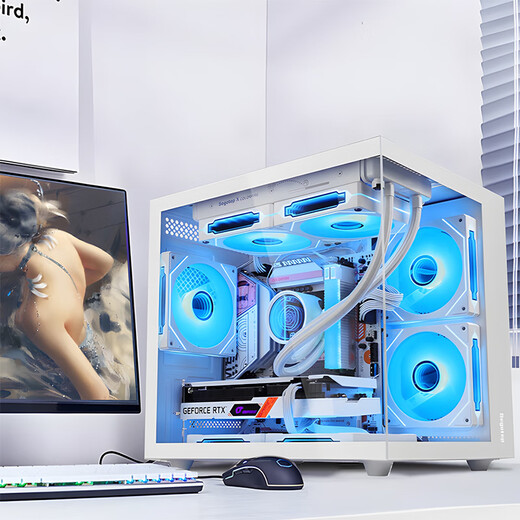 Colorful i5-14400f/14600kf rtx5060ti/5070 graphics card sea view room game console live broadcast design desktop assembly computer DIY complete machine CF16C configuration seven i5-14600KF+5060-8G brand new and authentic, supports customization