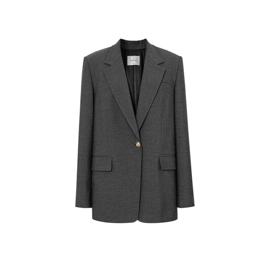 Eveli (eifini) Jiang Xin endorses the classic continuation of the college style miu style exquisite commuter shoulder suit jacket for women, dark gray M