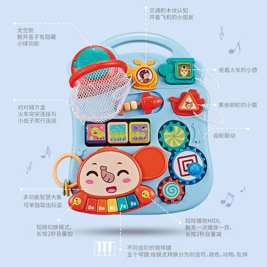 Walker Baby Baby Multifonctionnel Walker Toddler Baby Anti-Overrocstarming Apprend à marcher et empêche la marche d'O-LEG. Table d'apprentissage Walker (modèle de tir) bleu