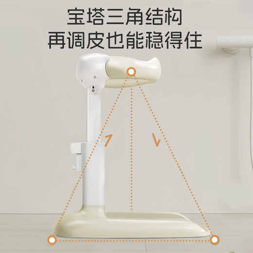马博士站立洗澡神器婴儿洗澡辅助器宝宝站立洗澡架可调节环抱式 卡其色
