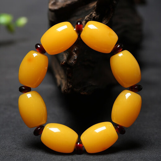 Lei Yumeng Generation Natural Old Beeswax Bracelet Gold Twisted Honey Bracelet Unoptimized Raw Stone Men's and Women's Beeswax Pendant Pendant (Style 5) Beeswax Frosted Style