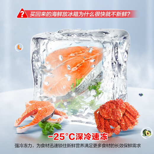 Rongsheng 431 liter cross-door first-class energy efficiency ultra-thin variable frequency air-cooled frost-free large capacity energy-saving low-noise household four-door cross-door refrigerator with national subsidy BCD-431WD3FP white double air duct circulation