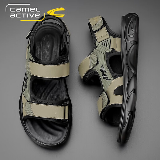 Sandalias dinámicas alemanas Summer de verano Nuevos deportes al aire libre Zapatos de playa de suela suave Sandalias casuales no resistentes al desgaste Camel Dinámico sin deslizamiento 9230 Militar View 42
