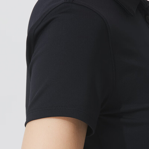 安德玛（Under Armour）女装运动套装 25夏季新款舒适透气POLO衫短袖T恤梭织长裤 两件套 黑色polo衫+白色长裤 M
