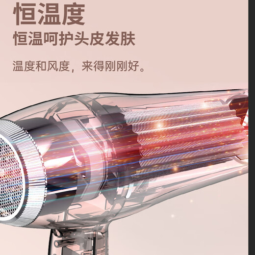 Sang Sun hair dryer for hair drying, household negative ions, high power, no damage to power generation, strong wind, quick drying, hot and cold wind for women, hair salon, barber shop, professional hair dryer 2400W, top with 6 levels of hot and cold wind, with air nozzle 2400W-Yingfen