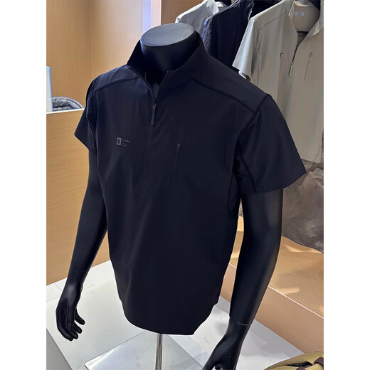 Khaki green half-zip quick-drying short-sleeved men's summer fashion brand cool sports t-shirt outdoor cycling suit polo shirt Khaki green upgraded model has no rival at the same price XL XL one size fits all