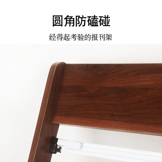 Rack de journaux Rack de journaux Books et porte-journaux Rack d'informations en bois Rack de journaux montés sur papier de journal magazine Magazine Rack Storage Promotional Display Rack Books and Magazines K687 # White High 96 Quatre Clips de journaux (installés sans emballage)