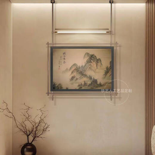 
Song Dynasty aesthetic decorative paintings lighting paintings new Chinese metal boom luminous mural living room teahouse mural A style 90*13578*63 light paintings