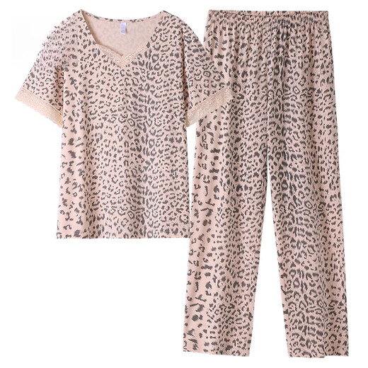 Modal Cotton Pyjamas für Frauen in der Sommer-Kurzärmel-Hosen für lose und große Größe für Sommerkleidung 2025 neues Modell H3527 (RC Modal Soft and Bequeme) M 80100jin [Jin entspricht 0,5 kg]