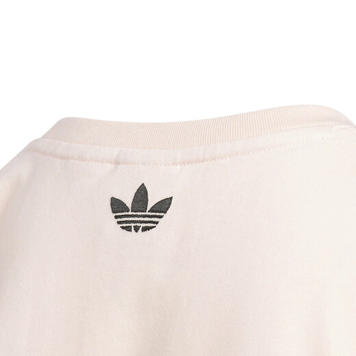 阿迪达斯 （adidas）童装女童T恤25夏季101斑点狗联名款缀蝴蝶结中大童纯棉短袖KG6625 KG6626 奇迹石英色 130 （吊牌128）