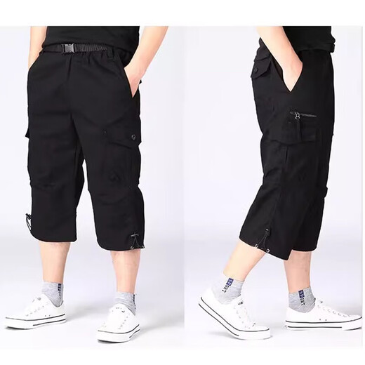 Sommer Camouflage Work Shorts Herren losen lockerer Legly-Sportsport-Baumwollmitte Trendy Marke Kumpelhose Dunkelgrau
