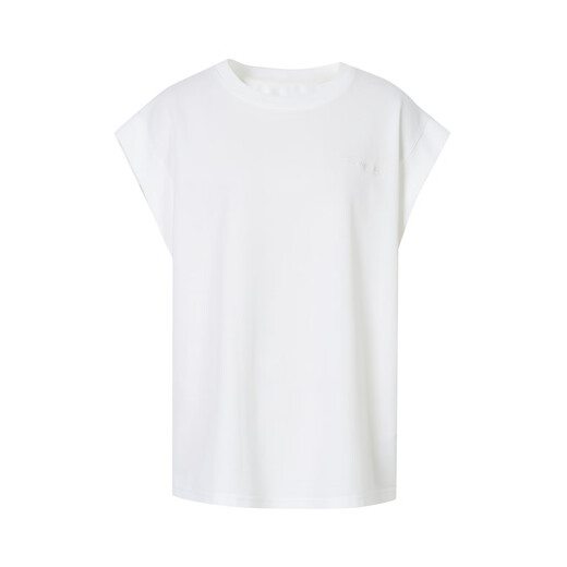 Ainos essi [mismo estilo en el centro comercial] 2025 Summer Nuevo producto Simple versátil y moderno Camiseta sin mangas sin mangas para mujeres 40516155 White M
